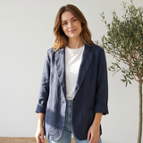 Juliette - Lässiger Leichter Blazer – Blau