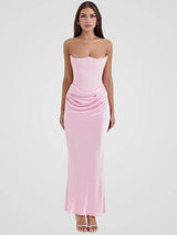 MIRELLA MAXI KLEID – Rosa