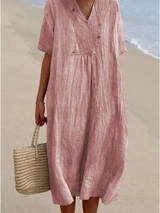 Callie | Elegantes Sommerkleid für mühelosen Chic – Rosa