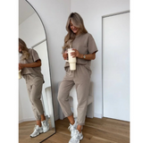 Amber | Raffiniertes Komfort-Zweiteiler-Set – Schokolade