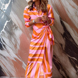 Sonal – Elegantes Kleid – Orange-Rosa