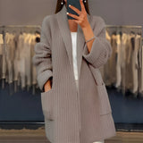 EMMA – LUXUS-CARDIGAN – Zartes Braun