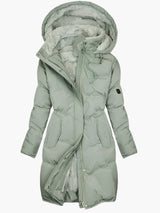 Merisa™ – Gefütterte Winterjacke mit Kapuze und Reißverschluss – Grün