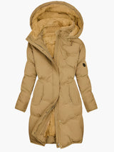 Merisa™ – Gefütterte Winterjacke mit Kapuze und Reißverschluss – Gelb