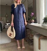 Chiara | Midi-Kleid – Dunkelblau