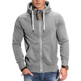 Herrensportjacke mit Kapuze – Hellgrau