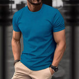 Levi Waffelstruktur T-Shirt – Blau