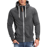Herrensportjacke mit Kapuze – Dunkelgrau