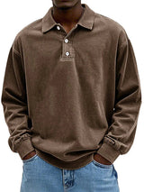 Langarm-Polo Smart-Casual – Braun