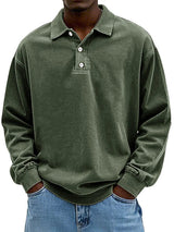 Rainer™ Herrenpoloshirt mit langen Ärmeln – Khaki