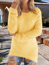Gestrickter Vintage-Pullover für Damen | Ideal für alle Jahreszeiten – Gelb
