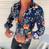 Jack - Hemd mit floralem Muster – Blau