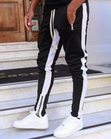 Mateo - Jogginghose mit seitlichen Streifen – Weiß