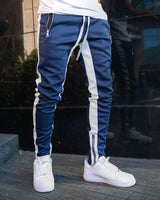 Mateo - Jogginghose mit seitlichen Streifen – Blau