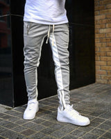 Mateo - Jogginghose mit seitlichen Streifen – Grau