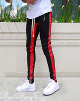 Mateo - Jogginghose mit seitlichen Streifen – Rot