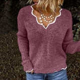 MELISSA - Sehr warmer und stilvoller Pullover für den Frühling – Lila