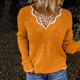 MELISSA - Sehr warmer und stilvoller Pullover für den Frühling – Gelb