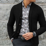 Severin - Herren Strickjacke für den Herbst – Schwarz
