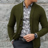 Severin - Herren Strickjacke für den Herbst – Grün