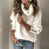 Bonita - dick gestrickter warmer damenpullover – Weiß
