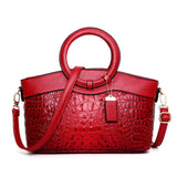 Luxus Ledertasche Damen – Echtleder Schultertasche Crossbody – Rot