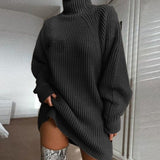 Bellas - Warmer kuscheliger Strickpullover für Herbst/Winter – Schwarz