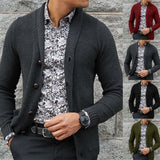 Severin - Herren Strickjacke für den Herbst – Dunkelgrau