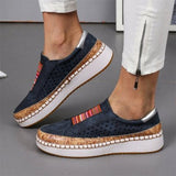 Farida - Atmungsaktive, flache Freizeitschuhe – Schwarz
