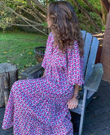 Berthilde | Damen Sommer Vintage Kleid | Maxi – Hellviolett