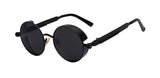 Juno | Vintage Steampunk-Sonnenbrille – Schwarz