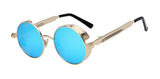 Juno | Vintage Steampunk-Sonnenbrille – Blau
