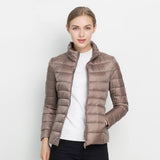 Damen-Steppjacke mit Langarmstruktur | isolierende ausführung – Beige