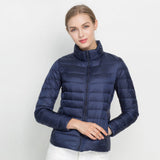 Damensteppjacke mit langer Form | Wintertauglich – Marine Blau