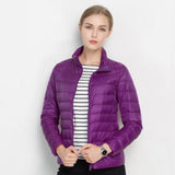 Damen-Steppjacke mit Langarmstruktur | isolierende ausführung – Violet