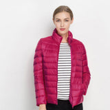 Damensteppjacke mit langer Form | Wintertauglich – Rosa Fuchsia