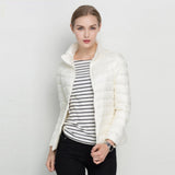 Damen-Steppjacke mit Langarmstruktur | isolierende ausführung – Weiß