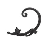 Silberner Luxus-Ohrring für Katzen – Schwarz