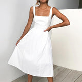 Charina - Sommerkleid mit Cami-Trägern – Weiß