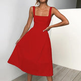 Charina - Sommerkleid mit Cami-Trägern – Rot
