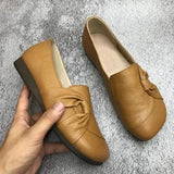 Romy - Orthopädische Damen-Slipper aus weichem Leder mit Flexsohle – Braun