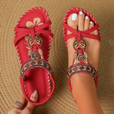 Maria | Bequeme Sandalen – Toledo Rot
