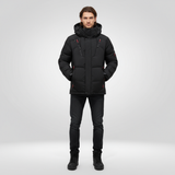 Herren Jacke | Geschlossene Form wasser- und winddicht isoliert – Schwarz
