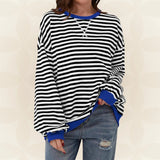 Juliana | Lässiger Oversized-Pullover – Schwarz