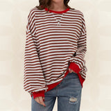 Juliana | Lässiger Oversized-Pullover – Rot