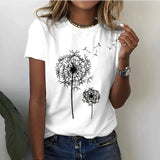 Noelene - Elegantes Damen-T-Shirt mit kurzen Ärmeln – Weiß