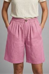 Rania | Damen Bermuda Shorts mit Kordelzug – Rosa
