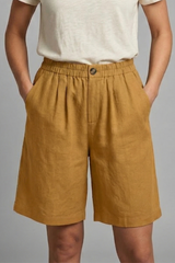 Rania | Damen Bermuda Shorts mit Kordelzug – Gelb