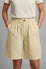 Rania | Damen Bermuda Shorts mit Kordelzug – Beige