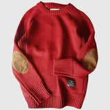 Natan – alpiner, warmer herrenpullover – Rot